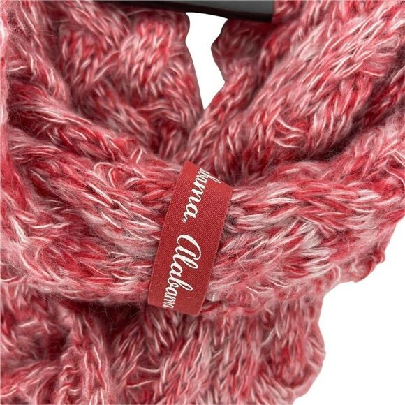 Alabama Crimson Tide Infinity Scarf Chunky Knit NCAA Zoozats Red Womens OS Cute - Picture 3 of 5